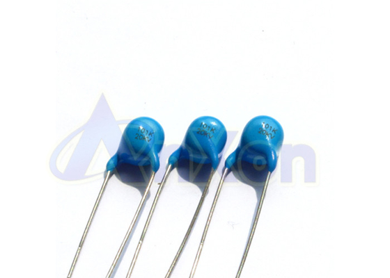 China Disc Shaped Ceramic Disc Capacitor CT81 15KV101 100PF Y5T Blue Disc Capacitor supplier