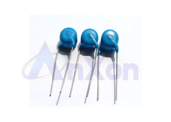 China AnXon Capacitor CT81 10KV331 330PF Y5T Disc Shaped Blue Ceramic Disc Capacitor supplier