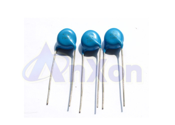 China AXC Capacitor CT81 10KV471 470PF Y5T X-ray Generator Blue Disc Capacitor supplier