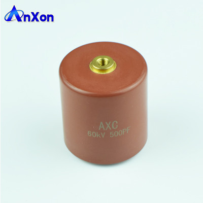 China 60KV 500PF 60KV 501 Long life HV doorknob high capacitance ceramic capacitor supplier
