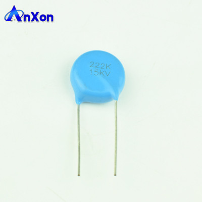 China HV Ceramic Kondensator 15KV 2200PF 222 Disc capacitor with epoxy coating supplier