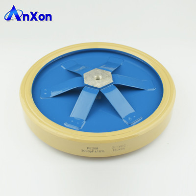 China AnXon CCG81-7 15KV 2000PF 125KVA High voltage RF power disk ceramic capacitor supplier
