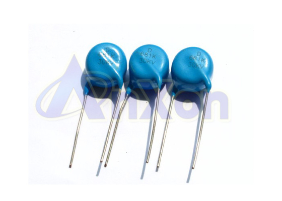 China Leaded Type Blue SL 40KV 50PF Circuit Board Disc Ceramic Capacitor supplier