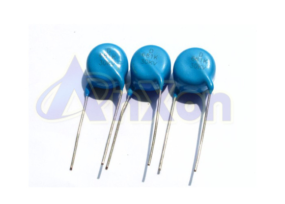 China Disc Shaped Ceramic Capacitor 15KV 680PF Medical Machine Ceramic Capacitor supplier