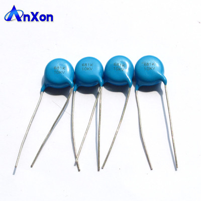 China HV Condenser 10KV 680PF 681 Leaded X-ray Generator Ceramic Capacitor supplier