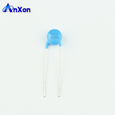 China HV  Condensador 15KV 330PF 331 Blue Disc Leaded Type Ceramic Capacitor supplier