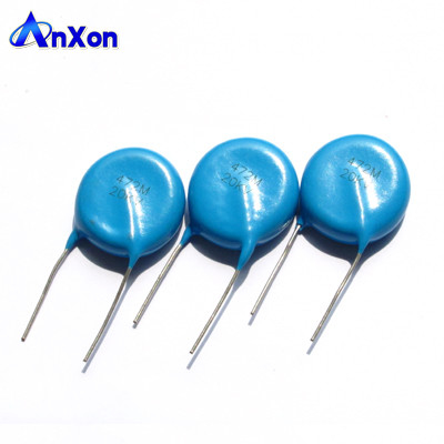 China High Voltage Kondensator 20KV 4700PF 472 Leaded Type Blue Disc Capacitor supplier