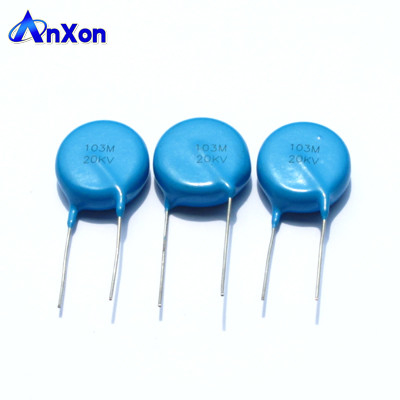 China High Voltage Kondensator 20KV 10000PF 103 Blue Ceramic Disc Capacitor supplier