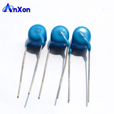 China High Voltage Condensateur 30KV 330PF 331 Wire Disc Capacitor supplier