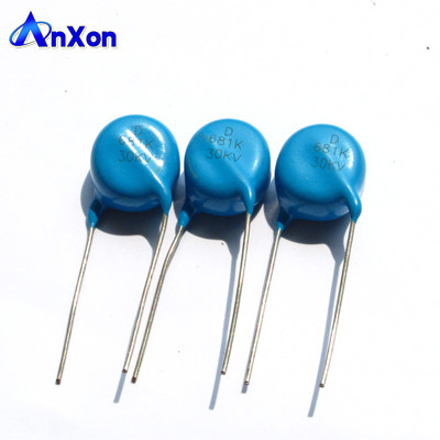 China High Voltage Condensador 30KV 680PF 681 Wire Ceramic Disc Capacitor supplier