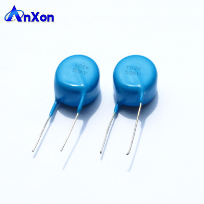 China High Voltage Kondensator 40KV 1000PF 102 High voltage blue Disc ceramic capacitor supplier