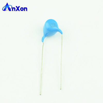 China High Voltage Condensateur 30KV 100PF 101 Leaded Type Blue Disc Ceramic Capacitor supplier
