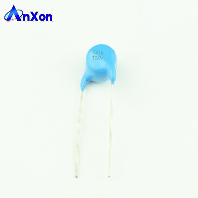 China HV Disc Condenser 30KV 150PF 151 High voltage blue ceramic capacitor supplier