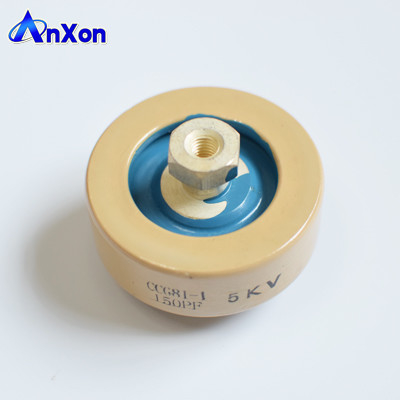 China CCG81-0 5KV 150PF 30KVA High voltage high frequency disc ceramic capacitor supplier