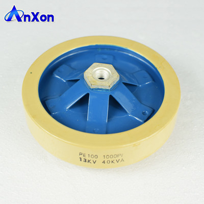 China Low losses ceramic Condensateur 13KV 500PF 75KVA RF Power Feed-Through Capacitor supplier