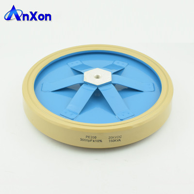 China 20KV 3000PF 150KVA High voltage high power RF disc ceramic capacitor supplier