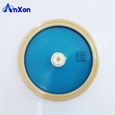 China 21KV 1500PF 125KVA High voltage high frequency disc ceramic capacitor supplier