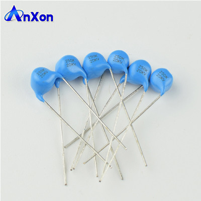China 20KV 27PF DL Blue Disc Leaded Type Ceramic Disc Capacitor supplier