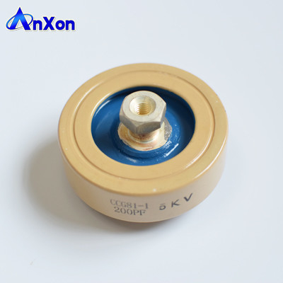 China Anxon power CCG81 5KV 200PF 30KVA Low losses R85 N750 RF Power plate ceramic capacitor supplier