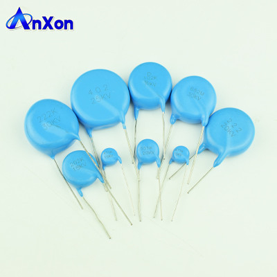 AnXon CT81 High Voltage Radial Lead Blue Coating Disc Ceramic Capacitor supplier