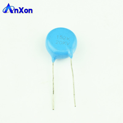HV Kondensator 20KV 1500PF 152 Blue Disc Leaded Type Ceramic Disc Capacitor supplier