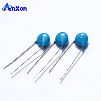 HV Condenser 20KV 470PF 471 Blue Disc Lead Wire HV Ceramic Capacitor supplier