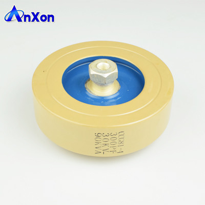 14KV 3000PF 150KVA High frequency ceramic type conduction cooled capacitor supplier