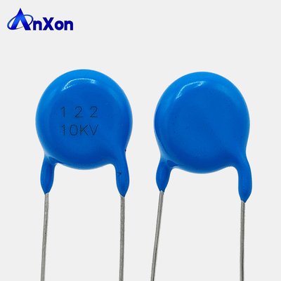 High Voltage Disc Ceramic Capacitor 10KV 1200PF  Blue coated disc Low DF Ceramic Capacitor supplier