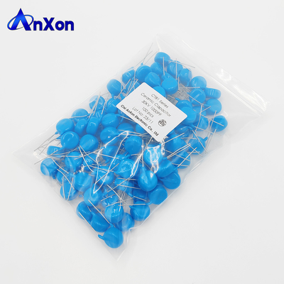 High Voltage Kondensator 30KV 1000PF 102 Blue Disc Lead Wire HV Ceramic Capacitor supplier
