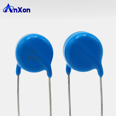 Safety Ceramic Disc Capacitor 30KV 680PF 681 Ceramic Safety Capacitor For Ac Decoupling Cross supplier