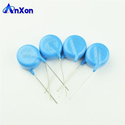 HV  Kondensator 12KV 2500PF Y5U Blue Disc Leaded Type Ceramic Capacitor supplier